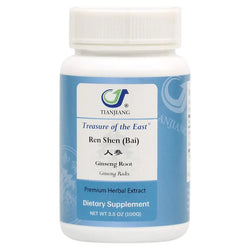 Ren Shen (Bai)-Ginseng Root 100gm 白参 Acupuncture Supply Wholesale