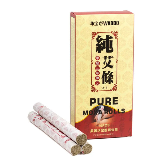 Premium Moxa Rolls - 10 Rolls/Box 华宝纯艾绒条(有烟)