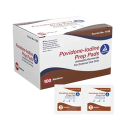 Povidone Iodine Prep Pads - 100/Box 碘酒片 MOORE MEDICAL