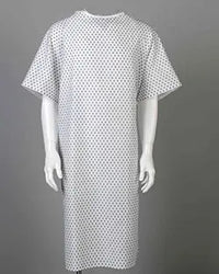 Premium Patient Gowns - White with snowf 检查服 Acupuncture Supply Wholesale