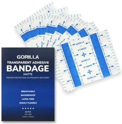 Gorilla - Transparent Adhesive Bandage (Pre-Cut Sheets) - 20 Sheets - 6
