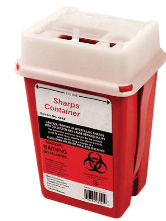 1 Quart Sharps Container With Slit Top  加仑普通装废针盒
