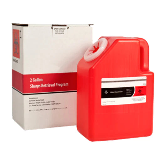 Mail-Away Sharps Container - 2 Gallon 回邮废针盒-2加仑