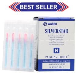 Wabbo Acupuncture Needles Silverstar N-Type (1 Needles/Tube, 100 PCS/Box) Acupuncture Supply Wholesale