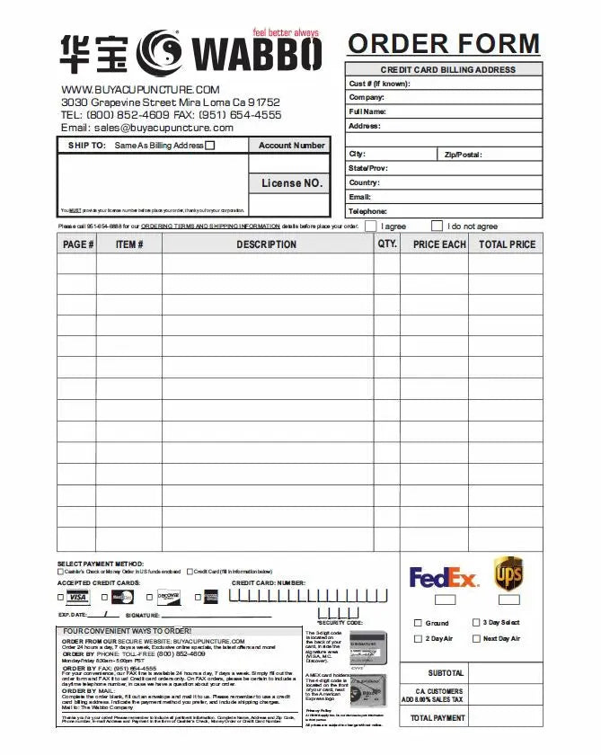 Order Form