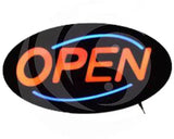 Open Neon sign,Oval Shape 19" x 10" Acupuncture Supply Wholesale
