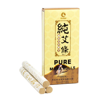Premium Moxa Rolls (30:1) - 10 Rolls/Box   华宝纯艾绒条（有烟） Acupuncture Supply Wholesale