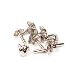 Needle Caps for Moxa (Chrome) - 10/Bag 针灸小帽 Acupuncture Supply Wholesale