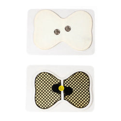 Self-Adhesive TENS Electrodes Snap Butterfly (Pair) - Premium White Cloth Pads 自粘导电片 Acupuncture Supply Wholesale