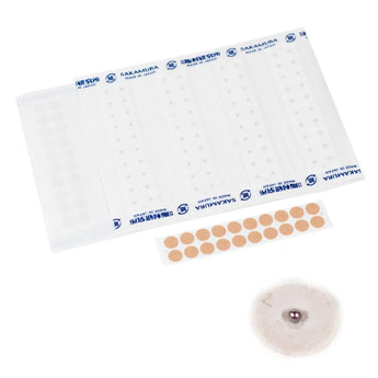 Ear Pellets - Silver Ion Pellet (Tan Tape) - 300/Pack 耳珠（不锈钢，带皮肤色胶布） LHASA