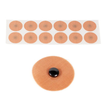 1200 Gauss Magnets - Non-Plated - 12 Pieces/Pack 磁珠（1200高斯，黑色，带皮肤色胶布） Acupuncture Supply Wholesale