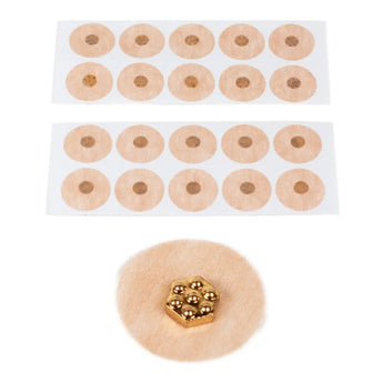 1000 Gauss Magnets With 7 Points - 20 Pieces/Pack 磁珠（镀金，7个凸点，带皮肤色胶布） Acupuncture Supply Wholesale