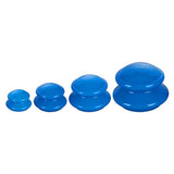 Blue Silicone Keep-Fit Cups - 4 Cup Set 硅胶简易罐