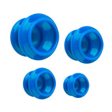 Blue Silicone Keep-Fit Cups - 4 Cup Set 硅胶简易罐