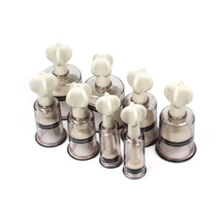 Yi Fang Twist-Top Cupping Set - 8 Cup Set 旋转罐-- 手拧式拔罐器（6杯） Acupuncture Supply Wholesale