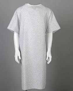 Premium Patient Gowns - White with snowf   检查服 Acupuncture Supply Wholesale