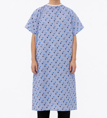 Cloth Gown XL With Tie (Multi Color - Snowflake Patten) 加大码检查服