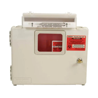 Wall Mount Enclosure With Lock and Key for 5-Quart Sharps Container MOORE MEDICAL