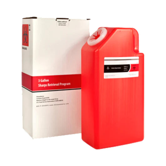 Mail-Away Sharps Container - 3 Gallon 3加仑回邮废针盒