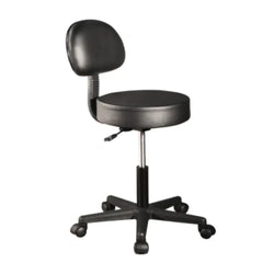 Premium Rolling Stool With Backrest (Black) 靠背转椅 Acupuncture Supply Wholesale