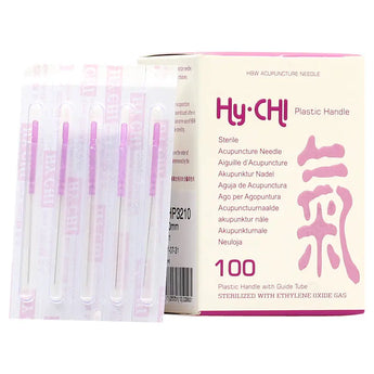 WABBO HyChi Acupuncture Needle HP Type  (1 Needle/Tube, 100 PCS/Box) Japanese Type with Colored Handle Acupuncture Supply Wholesale