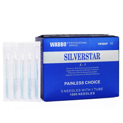 Wabbo Acupuncture Needles Silverstar SS-Type (5 Needles/Tube, 1000 PCS/Box)