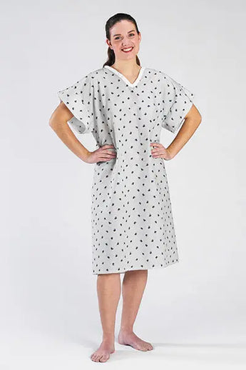 Cloth Gown XL With Tie (Multi Color - Snowflake Patten) 加大码检查服 Acupuncture Supply Wholesale
