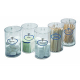 Clear Sundry Labeled Jars - 5 Jar Set 五件套玻璃储物罐