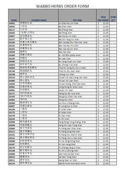 Herbal Order Form-Wabbo Company